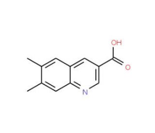 6,7-Dimethylquinoline-3-carboxylic acid (CAS 948294-50-6) - chemical structure image