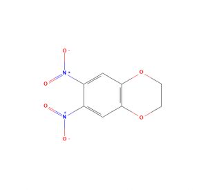 6,7-Dinitro-2,3-dihydro-benzo[1,4]dioxime (CAS 57356-48-6) - chemical structure image