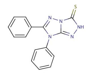 6,7-diphenyl-7H-[1,2,4]triazolo[4,3-b][1,2,4]triazole-3-thiol - chemical structure image