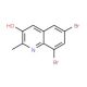 6,8-Dibromo-2-methyl-3-quinolinol - chemical structure image