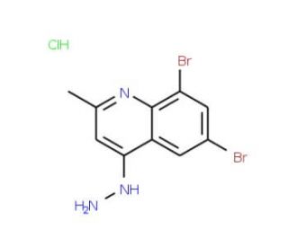 6,8-Dibromo-4-hydrazino-2-methylquinoline hydrochloride (CAS 1170815-62-9) - chemical structure image