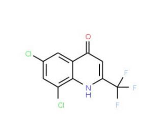 6,8-Dichloro-2-(trifluoromethyl)quinolin-4-ol (CAS 18706-23-5) - chemical structure image