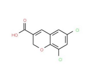 6,8-Dichloro-2H-chromene-3-carboxylic acid (CAS 83823-07-8) - chemical structure image