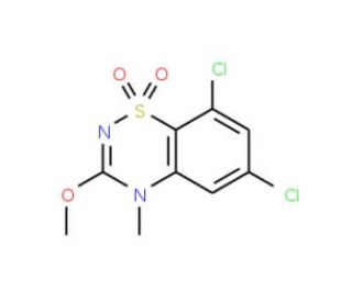 6,8-Dichloro-3-methoxy-4-methyl-4H-1,2,4-benzothiadiazin-1,1-dioxide - chemical structure image