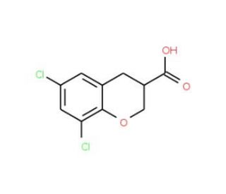 6,8-Dichloro-chroman-3-carboxylic acid (CAS 885271-47-6) - chemical structure image