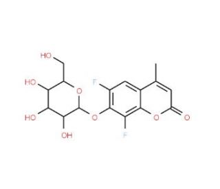 6,8-Difluoro-4-methylumbelliferyl-&beta;-D-glucopyranoside (CAS 351009-26-2) - chemical structure image