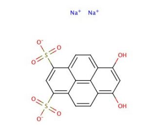 6,8-Dihydroxy-1,3-pyrenedisulfonic acid disodium salt (CAS 61255-63-8) - chemical structure image