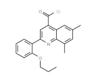 6,8-dimethyl-2-(2-propoxyphenyl)quinoline-4-carbonyl chloride - chemical structure image