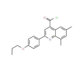 6,8-dimethyl-2-(4-propoxyphenyl)quinoline-4-carbonyl chloride - chemical structure image