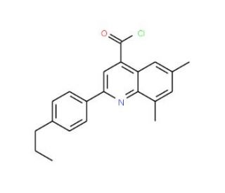 6,8-dimethyl-2-(4-propylphenyl)quinoline-4-carbonyl chloride - chemical structure image