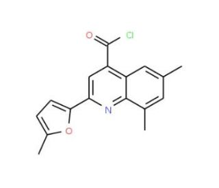 6,8-dimethyl-2-(5-methyl-2-furyl)quinoline-4-carbonyl chloride - chemical structure image