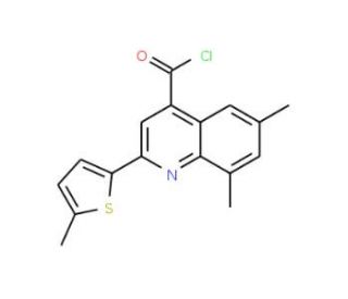 6,8-dimethyl-2-(5-methyl-2-thienyl)quinoline-4-carbonyl chloride - chemical structure image