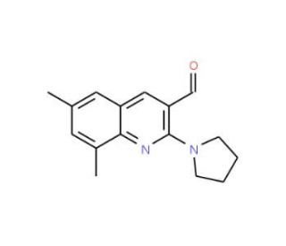 6,8-Dimethyl-2-pyrrolidin-1-yl-quinoline-3-carbaldehyde (CAS 436088-26-5) - chemical structure image