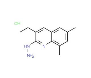 6,8-Dimethyl-3-ethyl-2-hydrazinoquinoline hydrochloride (CAS 1170878-06-4) - chemical structure image