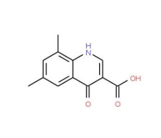 6,8-Dimethyl-4-hydroxyquinoline-3-carboxylic acid (CAS 948288-96-8) - chemical structure image