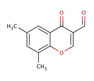 6,8-dimethyl-4-oxo-4H-chromene-3-carbaldehyde (CAS 42059-75-6) - chemical structure image