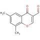 6,8-dimethyl-4-oxo-4H-chromene-3-carbaldehyde (CAS 42059-75-6) - chemical structure image