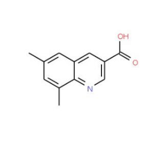 6,8-Dimethylquinoline-3-carboxylic acid (CAS 213013-16-2) - chemical structure image