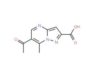 6-Acetyl-7-methyl-pyrazolo[1,5-a]pyrimidine-2-carboxylic acid - chemical structure image