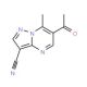6-Acetyl-7-methylpyrazolo[1,5-a]pyrimidine-3-carbonitrile (CAS 83702-52-7) - chemical structure image