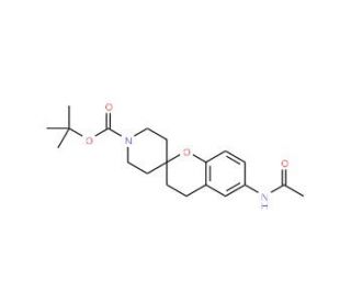 6-Acetylamino-2-spiro(N-Boc-piperidine-4-yl)-benzopyran (CAS 886363-78-6) - chemical structure image