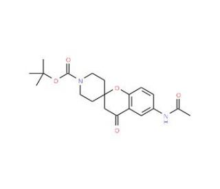 6-Acetylamino-4-oxo-2-spiro(N-Boc-piperidine-4-yl)-benzopyran (CAS 223559-44-2) - chemical structure image