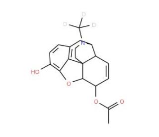 6-Acetylmorphine-N-methyl-d3 solution (CAS 136765-25-8) - chemical structure image