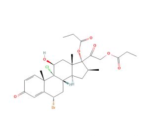 6&alpha;-Bromo Beclomethasone Dipropionate (CAS 887130-69-0) - chemical structure image