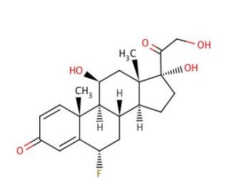 6-&alpha;-Fluoroprednisolone (CAS 53-34-9) - chemical structure image