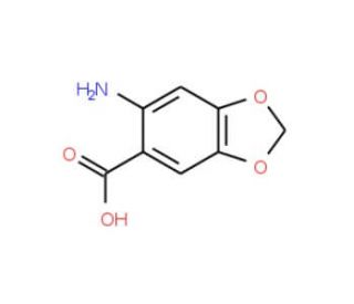6-amino-1,3-benzodioxole-5-carboxylic acid (CAS 20332-16-5) - chemical structure image