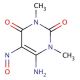 6-Amino-1,3-dimethyl-5-nitrosouracil (CAS 3346-61-0) - chemical structure image