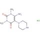 6-amino-1,3-dimethyl-5-piperazin-1-ylpyrimidine-2,4(1H,3H)-dione hydrochloride 的分子结构 6-amino-1,3-dimethyl-5-piperazin-1-ylpyrimidine-2,4(1H,3H)-dione hydrochloride - chemical structure image
