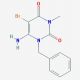6-Amino-1-benzyl-5-bromo-3-methyl-1H-pyrimidine-2,4-dione (CAS 610259-81-9) - chemical structure image