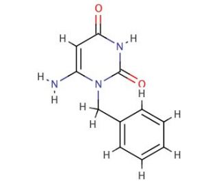 6-Amino-1-benzyluracil (CAS 41862-11-7) - chemical structure image