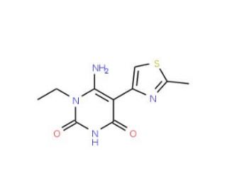 6-amino-1-ethyl-5-(2-methyl-1,3-thiazol-4-yl)pyrimidine-2,4(1H,3H)-dione - chemical structure image