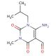 6-amino-1-isobutyl-3-methyl-2,4-dioxo-1,2,3,4-tetrahydropyrimidine-5-carbaldehyde 的分子结构 6-amino-1-isobutyl-3-methyl-2,4-dioxo-1,2,3,4-tetrahydropyrimidine-5-carbaldehyde - chemical structure image