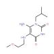 6-Amino-1-isobutyl-5-(2-methoxy-ethylamino)-1H-pyrimidine-2,4-dione - chemical structure image