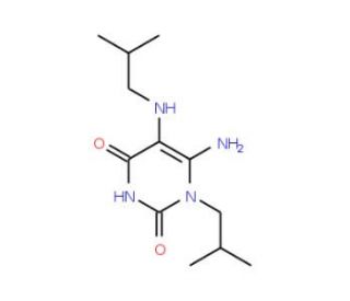 6-Amino-1-isobutyl-5-isobutylamino-1H-pyrimidine-2,4-dione - chemical structure image