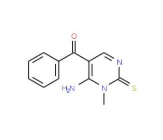 (6-Amino-1-methyl-2-thioxo-1,2-dihydro-5-pyrimidinyl)(phenyl)methanone - chemical structure image