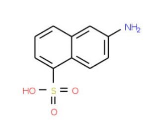 6-Amino-1-naphthalenesulfonic acid (CAS 81-05-0) - chemical structure image