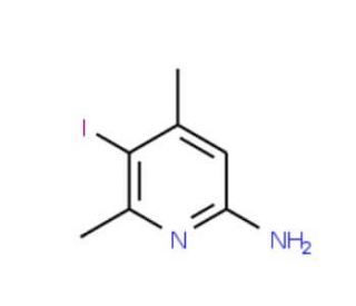 6-Amino-2,4-dimethyl-3-iodopyridine (CAS 885952-12-5) - chemical structure image