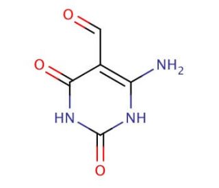 6-Amino-2,4-dioxo-1,2,3,4-tetrahydro-pyrimidine-5-carbaldehyde (CAS 87166-64-1) - chemical structure image
