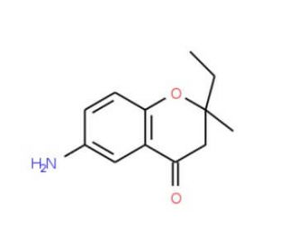 6-Amino-2-ethyl-2-methyl-chroman-4-one (CAS 886363-56-0) - chemical structure image