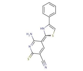 6-amino-2-mercapto-5-(4-phenyl-1,3-thiazol-2-yl)nicotinonitrile - chemical structure image