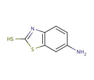 6-Amino-2-mercaptobenzothiazole (CAS 7442-07-1) - chemical structure image