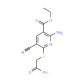 {[6-amino-3-cyano-5-(ethoxycarbonyl)pyridin-2-yl]thio}acetic acid - chemical structure image