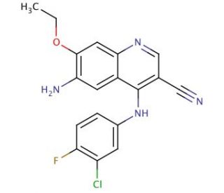6-Amino-4-(3-chloro-4-fluoroanilino)-3-cyano-7-ethyloxyquinoline - chemical structure image
