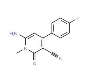 6-amino-4-(4-fluorophenyl)-1-methyl-2-oxo-1,2-dihydropyridine-3-carbonitrile - chemical structure image