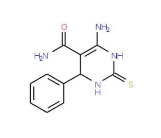 6-Amino-4-phenyl-2-thioxo-1,2,3,4-tetrahydro-pyrimidine-5-carboxylic acid amide (CAS 98011-28-0) - chemical structure image