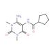 6-Amino-5-[(cyclopentanecarbonyl)amino]-1,3-dimethyl Uracil (CAS 887352-43-4) - chemical structure image